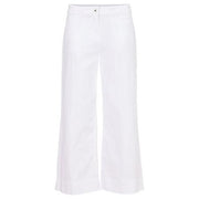 Robell – Debby 09 - White Wide Leg Cotton Trouser (53608-54046)