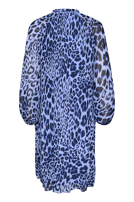 InWear - NesdraIW - Long Sleeve Floaty Dress In Blue Leopard Print