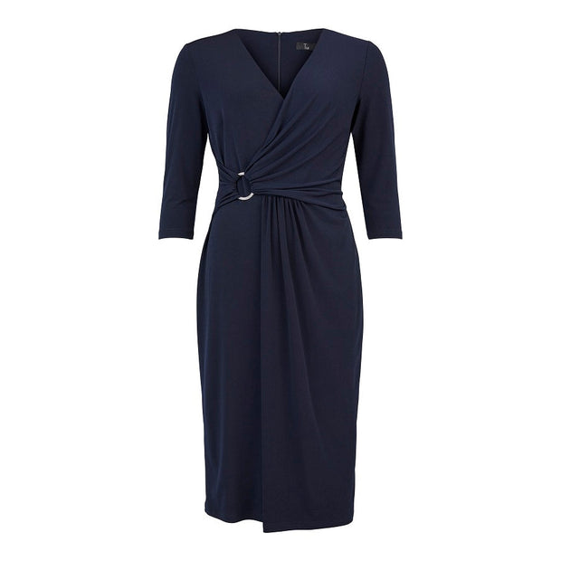 Faux wrap dress 3 4 sleeve cheap