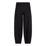 NOEN - Ankle Length Loose Fit Trousers with Tapered Ankles (2 colours)