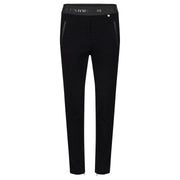 Robell – Nelly - Slim Tapered Leg Trouser in Black Print (52629-54744)