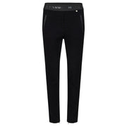 Robell – Nelly - Slim Tapered Leg Trouser in Black Print (52629-54744)