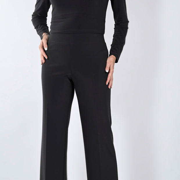 Frank Lyman - Wide Leg Pull-on Easy Wear Black Trousers (233015)