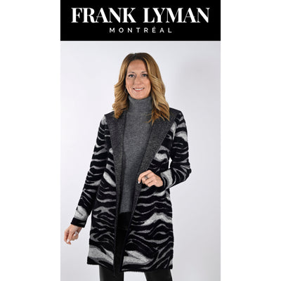 Frank Lyman - Black and Grey Coatigan with Hood