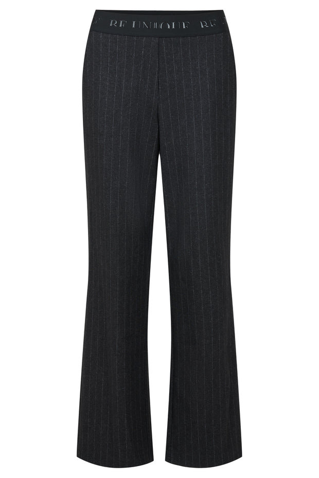 Robell – Britt - Modern Wide Straight Leg Trouser With Pinstripe (53638-55002)
