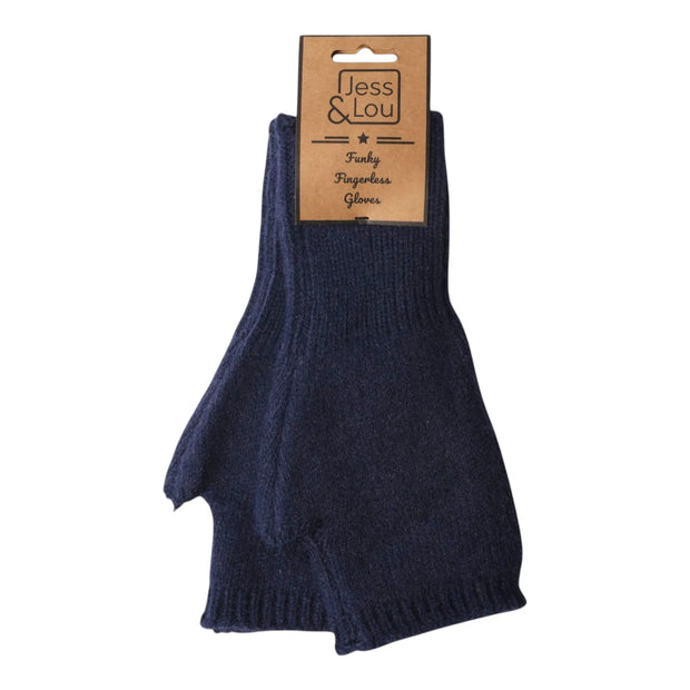 Jess & Lou - Cosy Navy Unisex Cable Knit Beanie Hat (HL700)