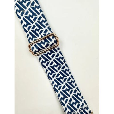 Kris-Ana - Detachable Bag Strap - Blue & White Abstract (373)