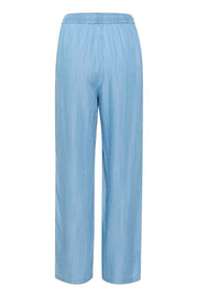Part Two - CibellPW Wide Leg Trousers in Medium Blue Denim