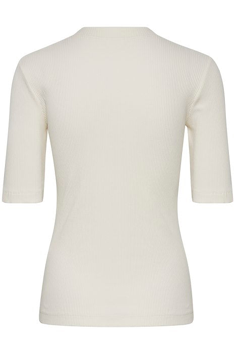 InWear - DagnaIW Whisper White V Neck 1/2 Sleeve Tee Shirt