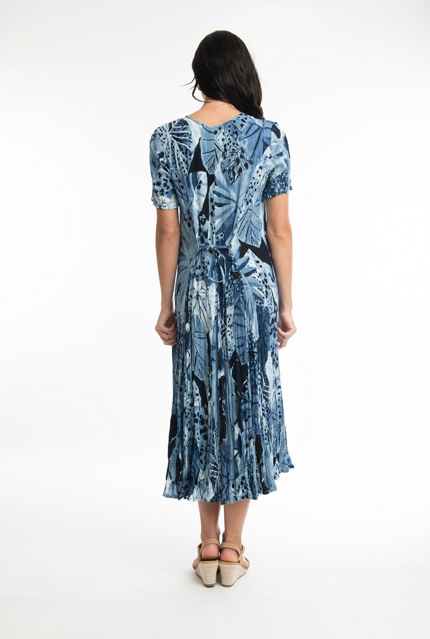 Orientique - Agios - Floaty Godet Short Sleeve Dress (21060)