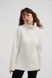 Tirelli - Chunky Cable Knit Poloneck Jumper - 3 colours (K3009)