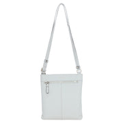 Ashwood Leather - Off White Crossbody Bag with Zip Pockets - CB3