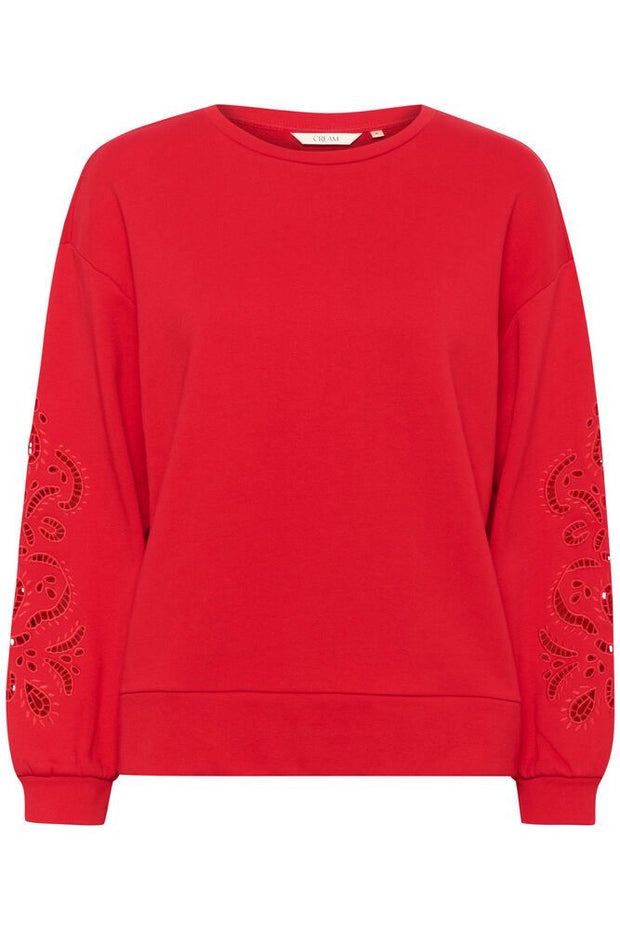 CREAM - CRJosie Sweatshirt with Cutout Sleeve Design (10613984