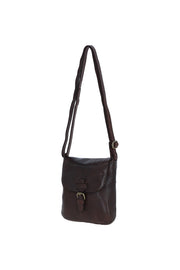 Ashwood Leather - Soft Brandy Leather Flap-Over Crossbody Bag with Magnetic Closure D-90