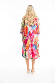 Orientique - Jozani - 3/4 Sleeve Button Through Collared Dress (30060)