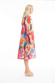 Orientique - Jozani - 3/4 Sleeve Button Through Collared Dress (30060)