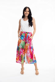 Orientique - Jozani - Wide Palazzo Pant in Bold Floral Print (3618)