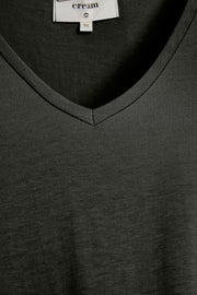CREAM - Naia Short Sleeve V Neck Tee Shirt (3 colours) (10604508)