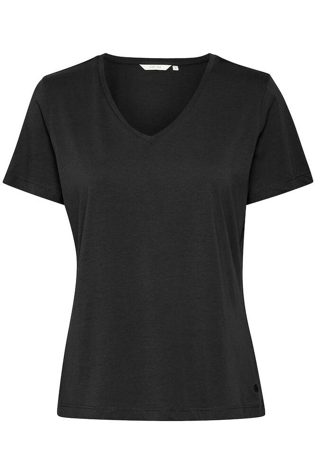 CREAM - Naia Short Sleeve V Neck Tee Shirt (3 colours) (10604508)