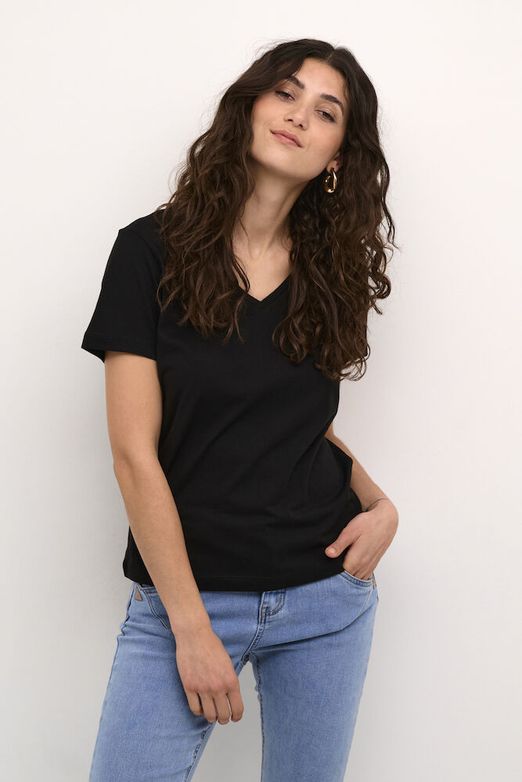 CREAM - Naia Short Sleeve V Neck Tee Shirt (3 colours) (10604508)