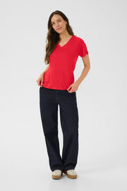 CREAM - Naia Short Sleeve V Neck Tee Shirt (5 colours) (10604508)