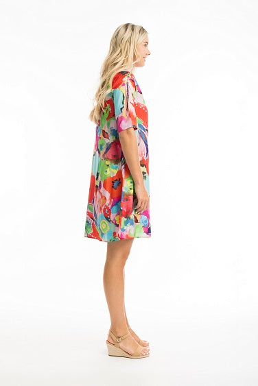 Orientique - Nevis - A-Line Contemporary Short Sleeve Dress (81298)