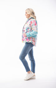 Orientique - Italy Print - Bright & Bold Puffer Jacket