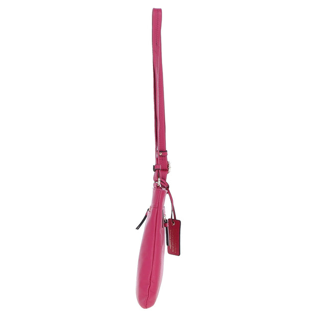 Ashwood Leather - Raspberry Crossbody Bag with Zip Pockets - CB3