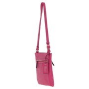 Ashwood Leather - Raspberry Crossbody Bag with Zip Pockets - CB3
