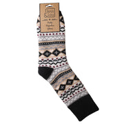 Jess & Lou - Cosy Nordic Unisex Bobble Hat in Black/Cream (HL876)