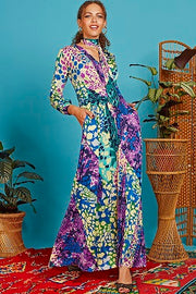 Onjenu - Sharon Long Sleeve Maxi Dress - Capella Print