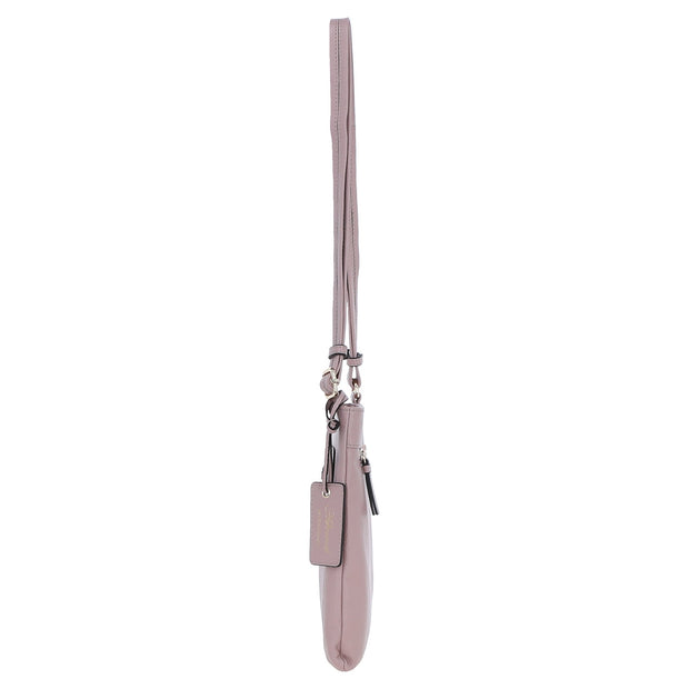 Ashwood Leather - Woodrose/Light Pink Crossbody Bag with Zip Pockets - CB3