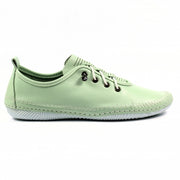 Lunar Shoes - Abbie Leather Plimsoll in Mint