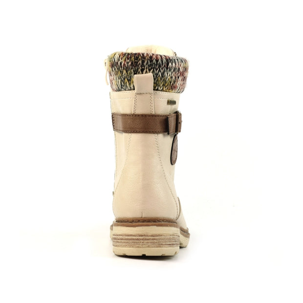 Lunar Shoes - Annabelle Waterproof High Ankle Boot in Cream (GLH003)