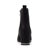 Lunar Shoes - Aurora -Faux Suede Black Ankle Boot (GLX011 BK)