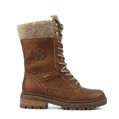 Lunar Shoes - Cambridge Ice Grip Waterproof Boot in Tan (GLH006)