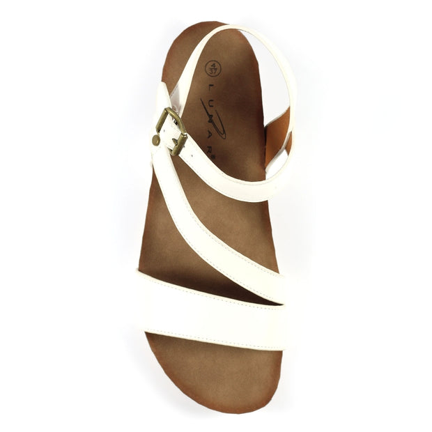 Lunar Shoes - Cluster Wedge Sandal in White (JLH358)