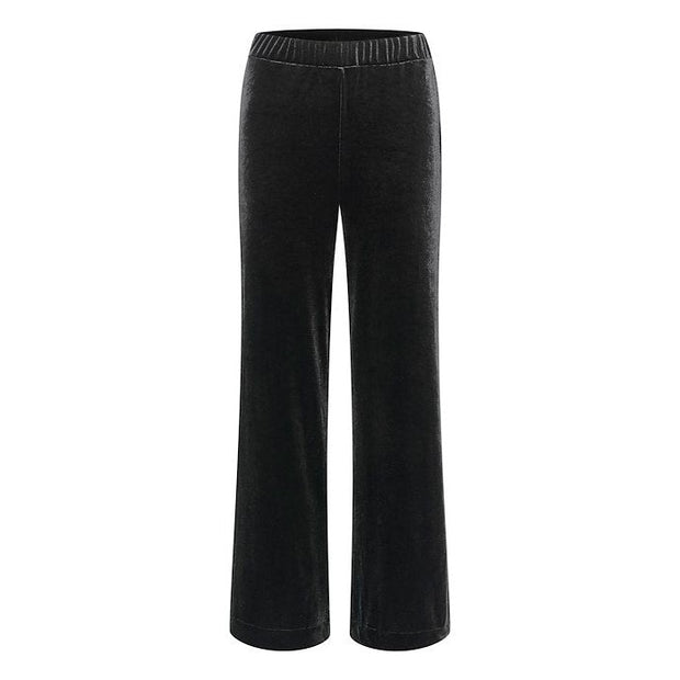 InWear - JacquesIW Wide Leg Black Velour Evening Trouser