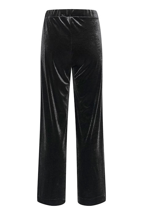 InWear - JacquesIW Wide Leg Black Velour Evening Trouser