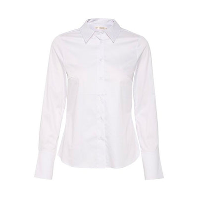 InWear - CallyIW Long Sleeve Cotton Mix White Shirt