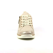 Lunar Shoes - Kiley Wedge Trainer in Beige