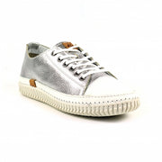 Lazy Dogz Shoes - Starlet Silver Leather Trainer (FLD106SL)