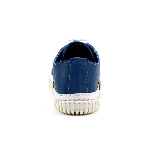 Lazy Dogz Shoes - Truffle Blue Leather Trainer (FLD105BL)