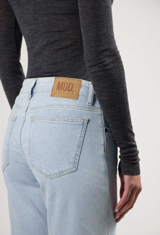 MUD Jeans - Carry - Mid Rise Straight Leg Jean - Light Stone