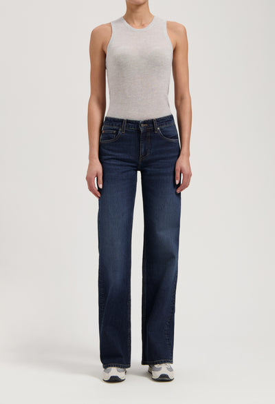 MUD Jeans - Cleo - Mid Rise Loose Leg Jean - Rustic Blue