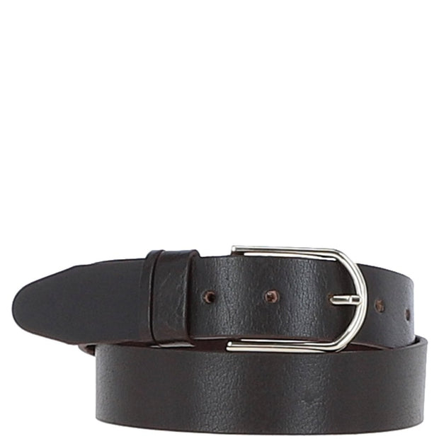 Ashwood Leather - Ladies Leather Belt in Brown With Gold Buckle LB-301