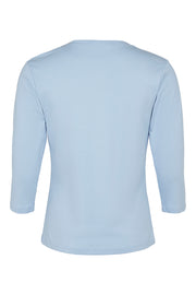 Sunday - Round Neck Cotton T Shirt with Diamante Kingfisher Design (4 colours)