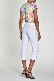 Robell – Rose 07 - Capri Trousers with a slim leg in Plain Fabrics