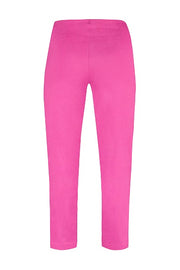 Robell – Lena 09 - Cropped Trousers With Cut Away Ladder Design at Hemline (Flamingo Pink)