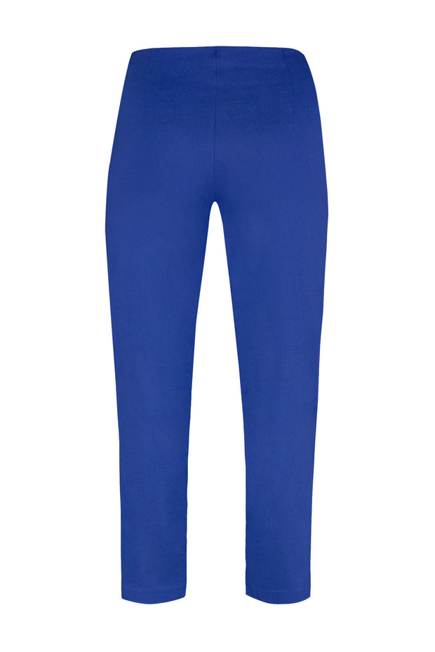 Robell – Lena 09 - Cropped Trousers With Cut Away Ladder Design at Hemline (Cobalt Blue)